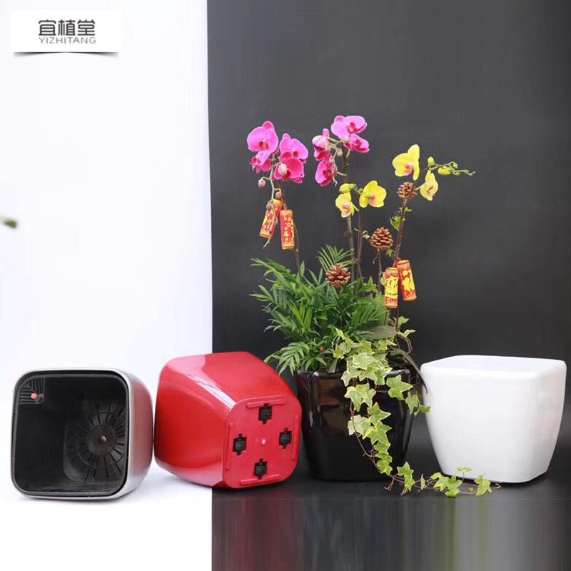 2002方形自動吸水花盆大號